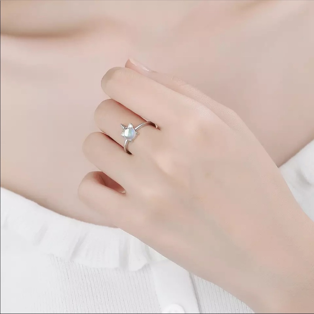 925 sterling silver unicorn ring - Picture 3 of 4